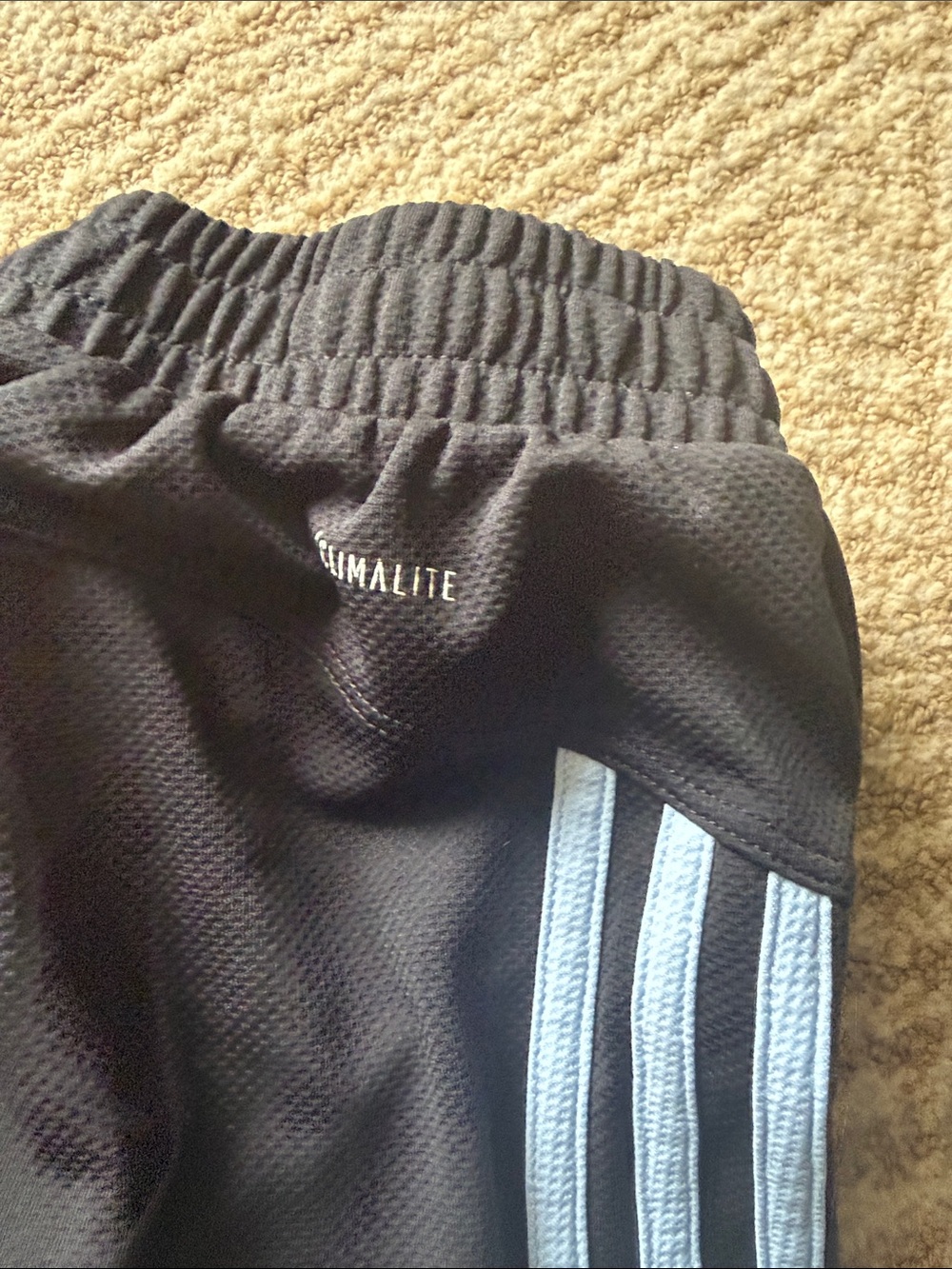 ADIDAS Climalite Running Shorts Sz Small Black & Light Blue - Picture 10 of 11